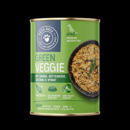 Nassfutter Green Veggie mit Hüttenkäse, Zucchini, Quinoa und Spinat für Hunde - 6 x 400g