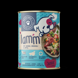 Nassfutter Junior Lamm mit Quinoa, Brokkoli und Apfel für Hunde - 200g / Einzeldose