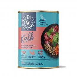 Nassfutter Kalb für Hunde - 400g ✓ getreidefrei & zuckerfrei ✓ Adult von Pets Deli