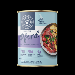 Nassfutter Pferd für Hunde - 400g / 6er Pack ✓ hypoallergen ✓ Adult von Pets Deli