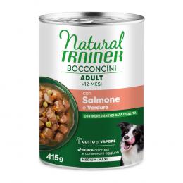 Natural Trainer Bocconcini Adult Medium & Maxi Chunks 415 g - Sparpaket: 12 x 415 g Lachs