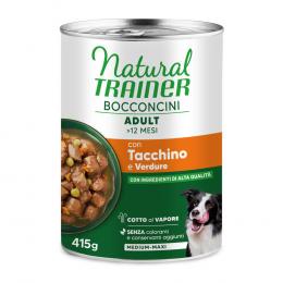 Natural Trainer Bocconcini Adult Medium & Maxi Chunks 415 g - Sparpaket: 24 x 415 g Truthahn
