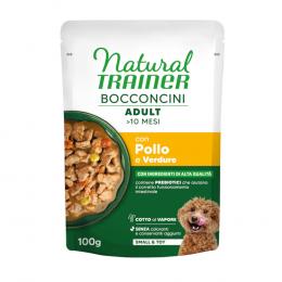 Natural Trainer Bocconcini Adult Small & Toy Häppchen in Sauce - Sparpaket: 24 x 100 g Huhn