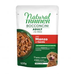Natural Trainer Bocconcini Adult Small & Toy Häppchen in Sauce - Sparpaket: 24 x 100 g Rind