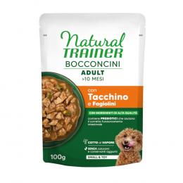 Natural Trainer Bocconcini Adult Small & Toy Häppchen in Sauce - Sparpaket: 24 x 100 g Truthahn