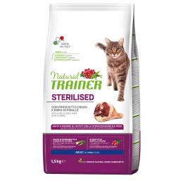 Natural Trainer Cat Sterilised mit Rohschinken - Sparpaket: 2 x 1,5 kg