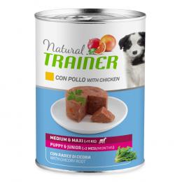 Natural Trainer Medium & Maxi Puppy & Junior  - 12 x 400 g Huhn