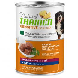 Natural Trainer Sensitive No Gluten Adult  - 12 x 400 g Lamm & Vollkorngetreide