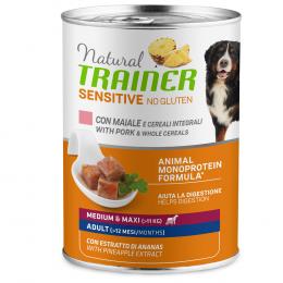 Natural Trainer Sensitive No Gluten Adult  - 6 x 400 g Schwein & Vollkorngetreide