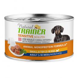 Natural Trainer Sensitive No Gluten Small & Toy Adult - Sparpaket: 24 x 150 g Schweinefleisch