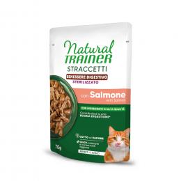 Natural Trainer Straccetti Digestive Wellbeing Sterilised Streifen in Soße - 28 x 70 g mit Lachs