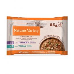 Angebot für Nature's Variety Bites in Soße 44 x 85 g  - mit Truthahn und Thunfisch - Kategorie Katze / Katzenfutter nass / Nature's Variety / -.  Lieferzeit: 1-2 Tage -  jetzt kaufen.