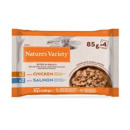 Nature's Variety Bites in Soße Adult 44 x 85 g - mit Huhn und Lachs
