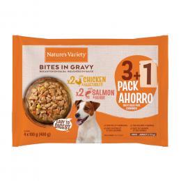 Nature's Variety Bites in Soße Mini Adult 4 x 100 g - Huhn & Lachs