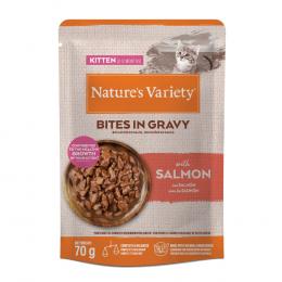 Nature's Variety Kitten Bites in Soße 28 x 70 g - Lachs