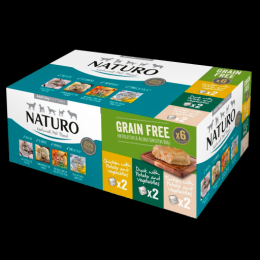 Naturo Wet Dog Food Adult Multipack Getreidefrei 6X400 Gr