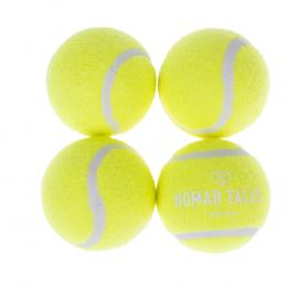 Nomad Tales Bloom Automatischer Tennisball-Werfer - Passende Maxi-Ersatz-Tennisbälle, 4er Set, Ø 6,3 cm
