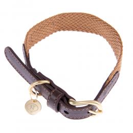 Nomad Tales Halsband Bloom, caramel - Größe M: 40 - 46 Halsumfang, 32 mm breit