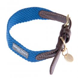 Nomad Tales Halsband Bloom, sapphire - Größe L: 46 - 52 cm Halsumfang, 38 mm breit