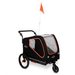 Nomad Tales Spirit Bike Trailer, ebony / tangerine - L 145 x B 72 x H 102 cm, bis 45 kg