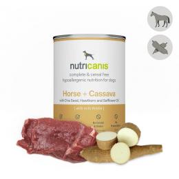 nutricanis 12 x 200 g Pferd + Cassava hypoallergenes Nassfutter Hund