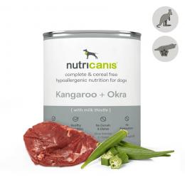 nutricanis 12 x 800 g K�nguru + Okra hypoallergenes Nassfutter Hund