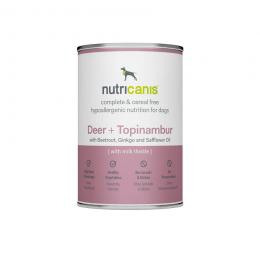 nutricanis 6 x 200 g Hirsch + Topinambur hypoallergenes Nassfutter Hund