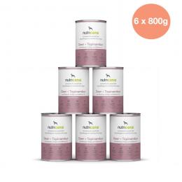 nutricanis 6 x 800 g Hirsch + Topinambur hypoallergenes Nassfutter Hund