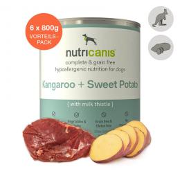 nutricanis 6 x 800 g K�nguru + S��kartoffel Nassfutter Hund