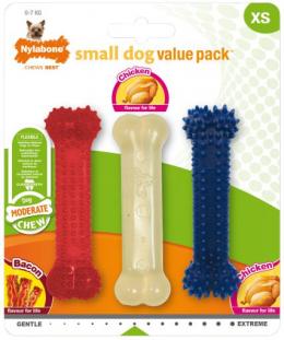 Nylabone Value Pack S (Blue Dental / Erdnussbutter / Original) 90 Gr