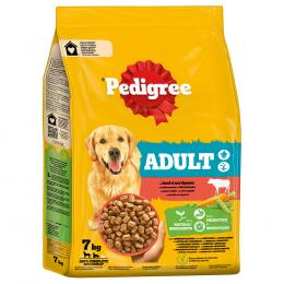 Pedigree Adult mit Rind & Gemüse - Sparpaket: 2 x 7 kg