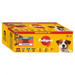 Pedigree Frischebeutel 40 x 100 g - Gemischte Selektion in Gelee (4 Varietäten)