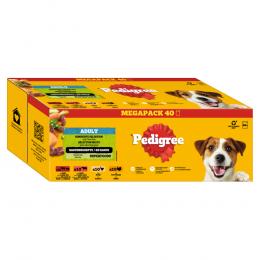 Pedigree Frischebeutel 40 x 100 g - Gemischte Selektion mit Gemüse in Sauce (4 Varietäten)