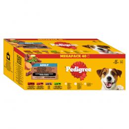 Pedigree Frischebeutel 40 x 100 g - Land-Selektion mit Gemüse in Sauce (4 Varietäten)