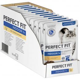 Perfect Fit Katzenfutter Indoor mit Huhn und Erbsen 12x85g