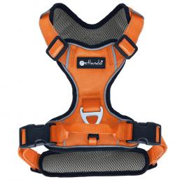 Petlando Outdoor Geschirr, orange - Größe M: 56 - 68 cm Brustumfang