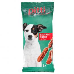 pitti Sausage Snack Rind Wurst (semi-moist) - Sparpaket: 8 x 8 Stück