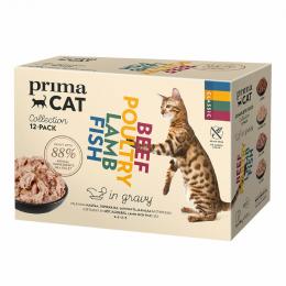 PrimaCat Classic in Soße 12 x 85 g - Classic-Mix (4 Sorten)
