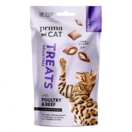 PrimaCat Crunchy Treats Skin & Coat mit Geflügel & Rind - Sparpaket: 4 x 40 g