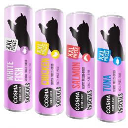Angebot für Probiermix Cosma Snackies XXL  - Hühnchen, Thunfisch, Lachs, Weißfisch (95 g) - Kategorie Katzenfutter & Zubehör / Katzensnacks / Cosma / Cosma Snackies Probierpakete.  Lieferzeit: 1-2 Tage -  jetzt kaufen.