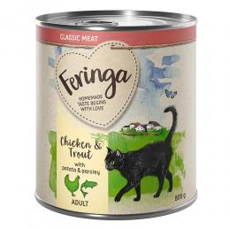 Angebot für Probiermix Feringa Classic Meat 6 x 800 g  Mixpaket 1 (Geflügel, Kaninchen & Truthahn, Lachs & Pute) - Kategorie Katze / Katzenfutter nass / Feringa / Feringa Probierpakete.  Lieferzeit: 1-2 Tage -  jetzt kaufen.