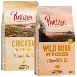 Probiermix Purizon 2 x 400 g  - Huhn & Fisch + Wildschwein & Huhn