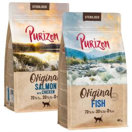 Probiermix Purizon 2 x 400 g  - Sterilised Mix: Lachs mit Huhn + Fisch