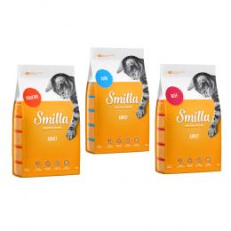 Probierpaket: 3 x 1 kg Smilla Trockenfutter - Adult Classic Geflügel + Fisch + Rind