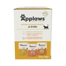 Probierpaket Applaws Pouch mit Brühe Mix 12 x 70 g - Mixpaket Hühnchen 3 (3 Sorten)