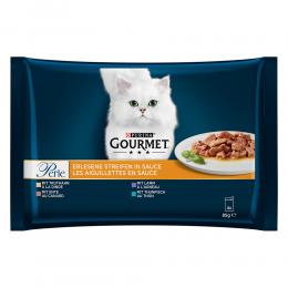 Angebot für Probierpaket Gourmet Perle 4 x 85 g - Mixpaket 1 (4 Sorten Erlesene Streifen) - Kategorie Katze / Katzenfutter nass / Gourmet Perle/Soup / Gourmet Spezialitäten Probierpakete.  Lieferzeit: 1-2 Tage -  jetzt kaufen.