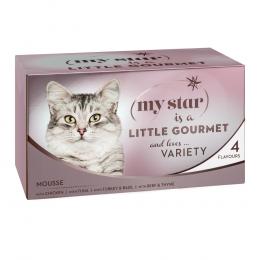 Angebot für Probierpaket My Star Mousse Gourmet 4 x 85 g - Mixpaket (4 Sorten) - Kategorie Katze / Katzenfutter nass / My Star / My Star Probierpakete.  Lieferzeit: 1-2 Tage -  jetzt kaufen.