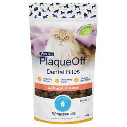 ProDen PlaqueOff Dental Bites für Katzen - Lachs (60 g)