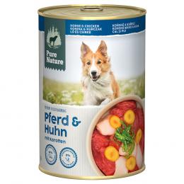 Pure Nature Adult 6 x 400 g - Huhn mit Pferd