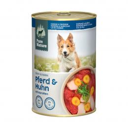 Pure Nature Hund ADULT Huhn mit Pferd und Rind 6x400g